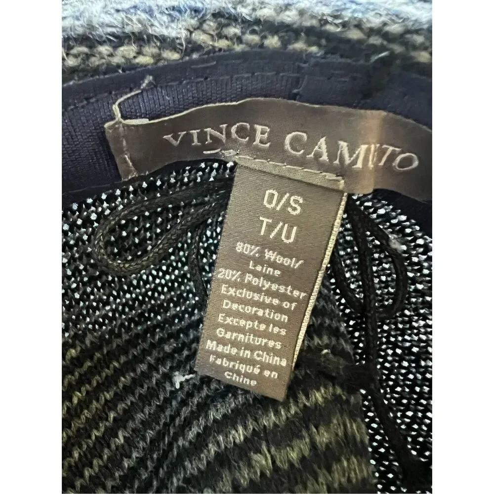Vince Camuto Blue Gray Wool Blend Fedora Hat